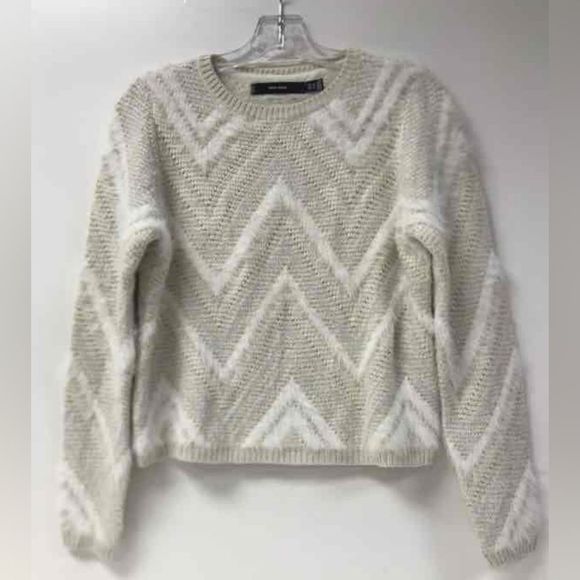 VERO MODA Lorissa Beige Multi Knit Long Sleeve Sweater Size XS - Picture 4 of 12